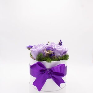 Cutie cu trandafiri criogenați Royal purple Cadouri de Valentine's Day