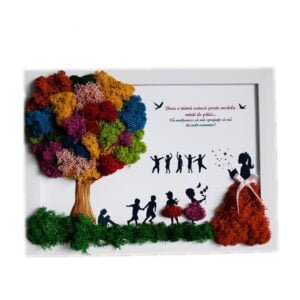 Tablou cu licheni Profesoara Preferată 21×30 cm Cadouri pentru profesori, învățători, educatori