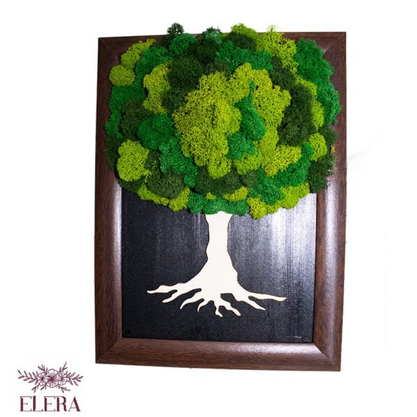 Tablou cu licheni personalizat Copac Verde25x30 cm Personalizeaza
