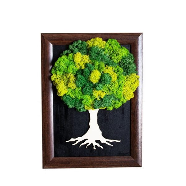 Tablou cu licheni personalizat Copac Verde25x30 cm Personalizeaza