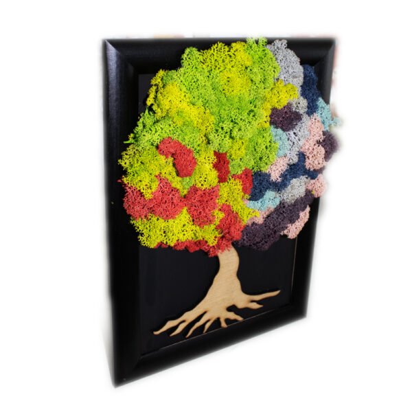 Tablou cu licheni Copac Anotimpuri 25×30 cm Personalizeaza
