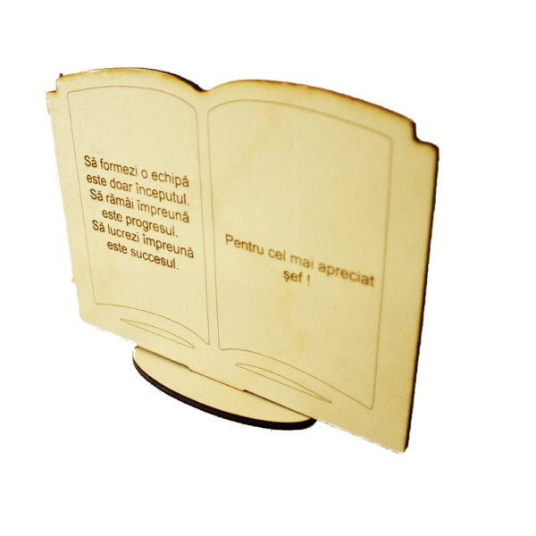 Carte gravată, Cel mai apreciat șef 14×18 cm Cadouri personalizate cu gravură laser