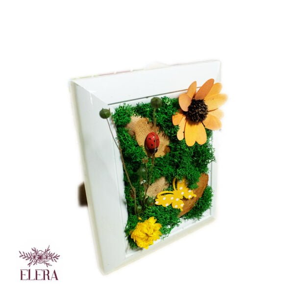 Tablou cu licheni personalizat Floare 10×15 cm Tablou licheni familie