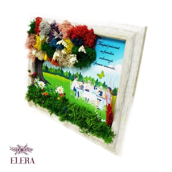 Tablou cu licheni  personalizat Familie împreună 25×30 cm Cadouri pentru familie