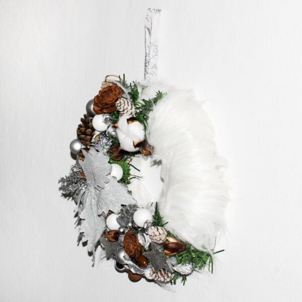 Decorațiune Crăciun Coroniță  cu alb Ø 25-30cm Crăciun