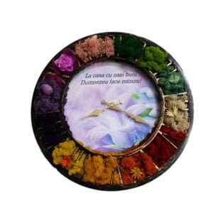 Ceas cu licheni personalizat pentru Nași buni 40 cm Cadouri pentru nasi